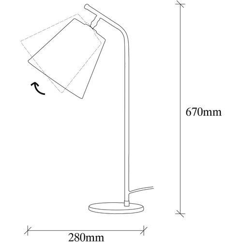 Salihini - MR-623 Black Table Lamp slika 6