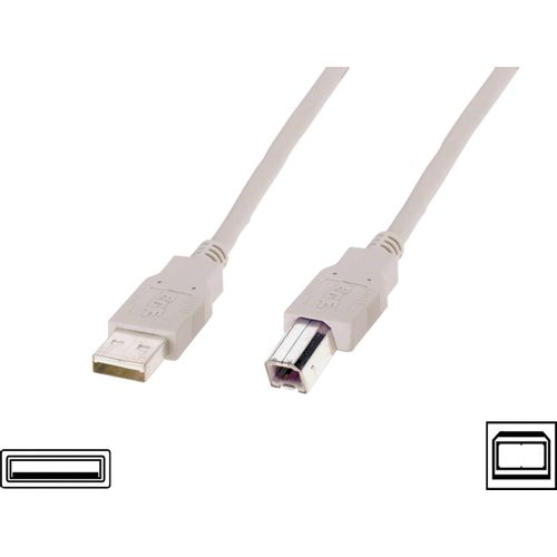 Digitus USB kabel USB 2.0 USB-A utikač, USB-B utikač 3.00 m bež boja  AK-300102-030-E slika 3