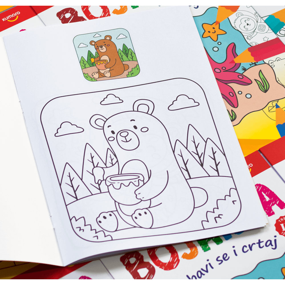 Kumaro Bojanka Zabavi se i crtaj - 8 ilustracija slika 3