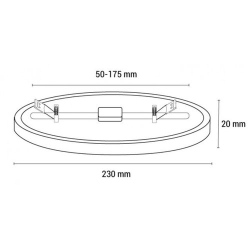 Led LUPF-O-20 ugradna panel svetiljka fleksibilna 20W slika 3