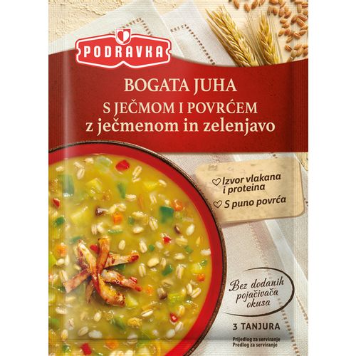 Podravka bogata juha s ječmom i povrćem 70 g slika 1