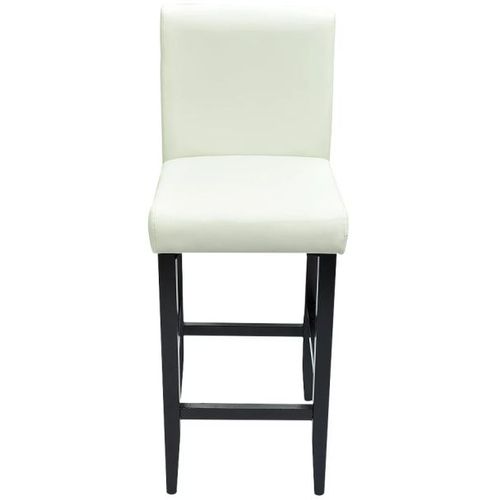 Barske stolice od umjetne kože 4 kom bijele slika 8