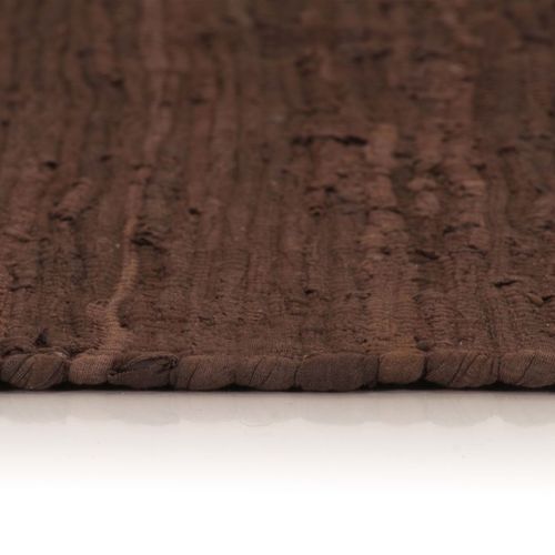Ručno tkani tepih Chindi od pamuka 160x230 cm smeđi slika 4
