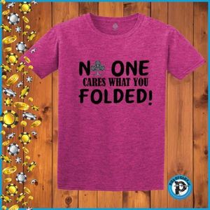 Poker majica "No One Cares What You Folded", ljubičasta