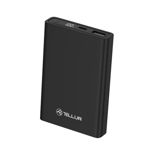 TELLUR POWER BANK PD701 Compact Pro 10000mAh, 2xQC3.0 22.5W + PD 20W LCD Display CRNI slika 3