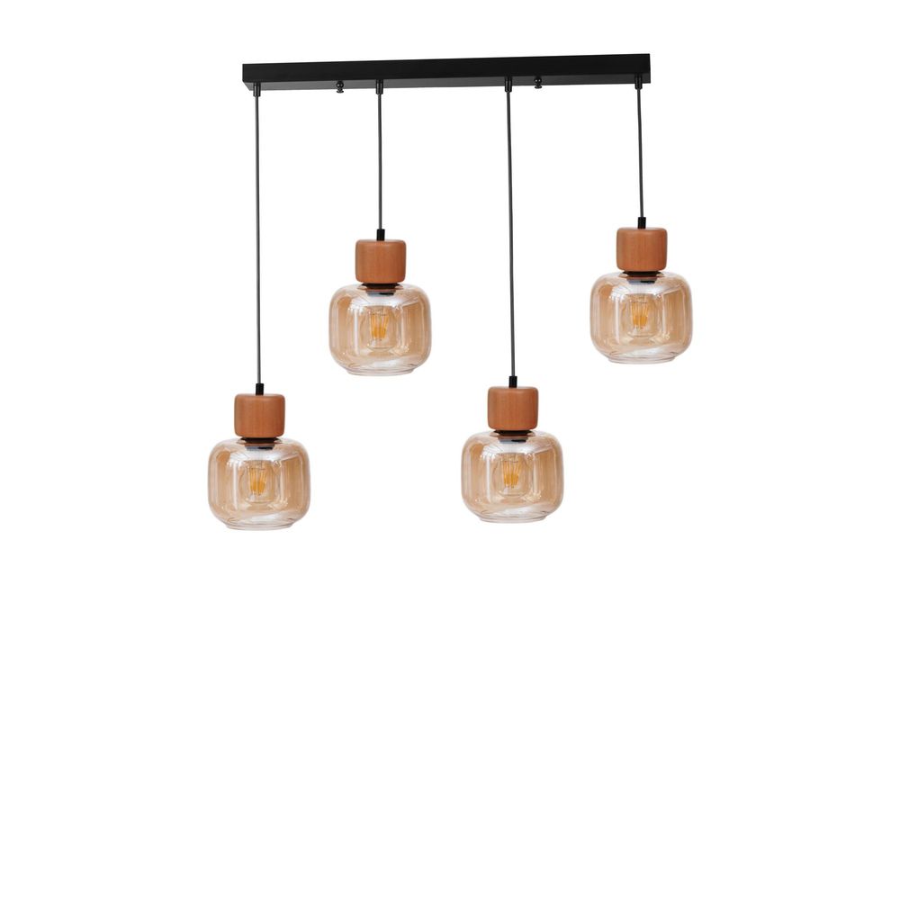 Opviq Luster 697, med, hrast, crna slika 2