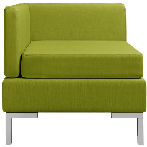 Modularna kutna sofa s jastukom od tkanine zelena slika 7