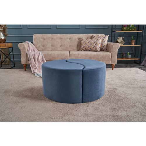 Atelier Del Sofa Tabure, Plava, Alis Puf - Blue slika 2