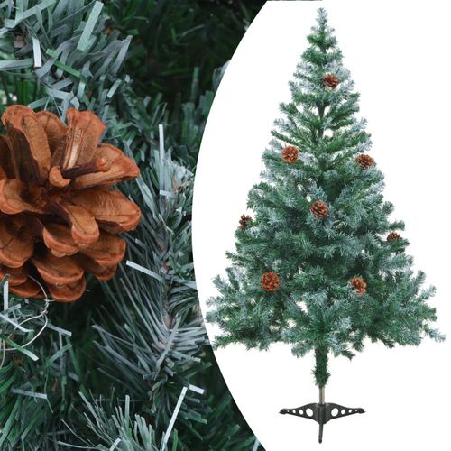 Umjetno zamrznuto Božićno drvce sa šišarkama 150 cm slika 14