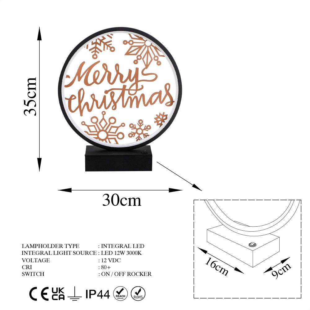 Stolna lampa XMAS5 Black Copper slika 9