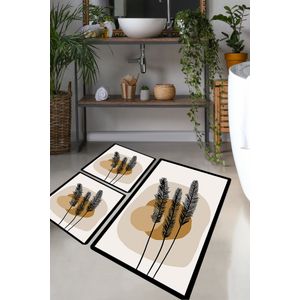 Set višebojnih prostirki za kupatilo 'Day Sunrise' (3 komada)