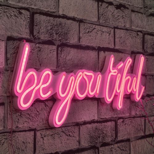 Be you tiful - Pink Pink Decorative Plastic Led Lighting slika 1