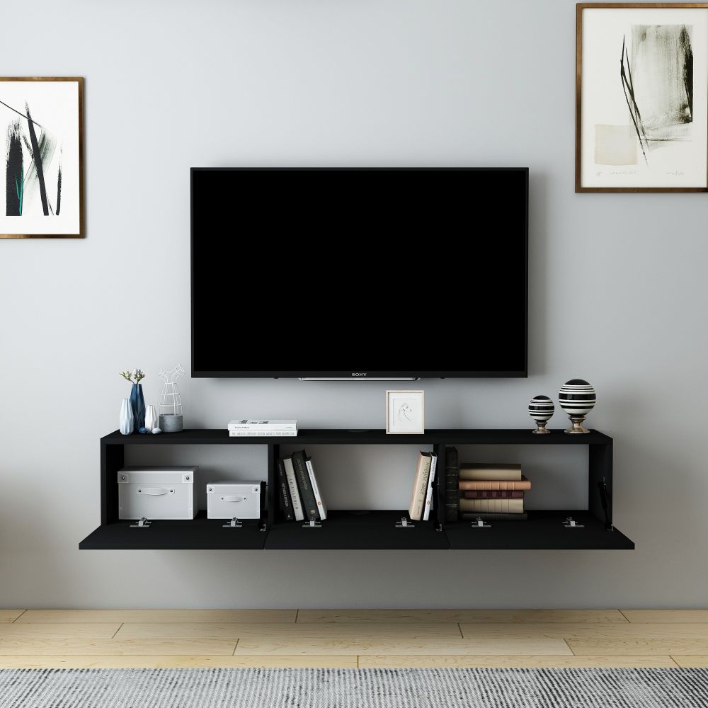 TV Stalak Denby - Crni slika 4