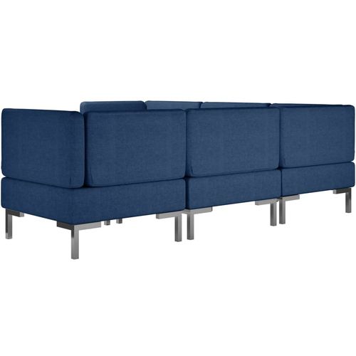 6-dijelni set sofa od tkanine plavi slika 49