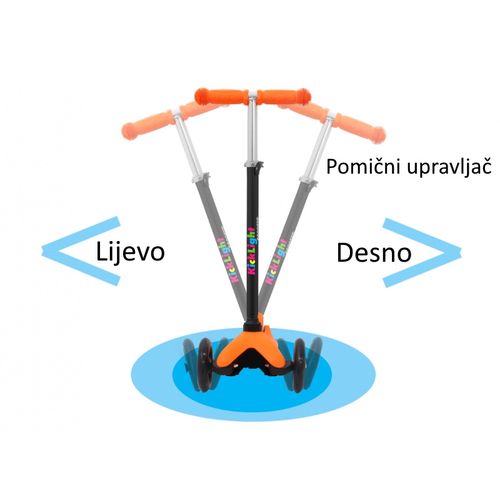 Jamara romobil za djecu, 3 kotača, svjetla na kotačima, narančasti slika 7