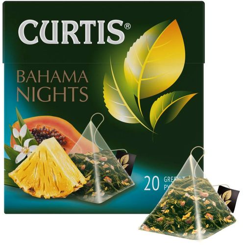 Curtis Bahama Nights- Zeleni čaj sa ananasom i laticama cveća slika 3