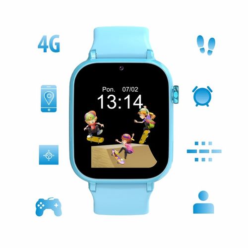 MANTA pametni sat za djecu, SIM, GPS, telefon, kamera, IP65, plavi Kevin SWK02BL slika 5