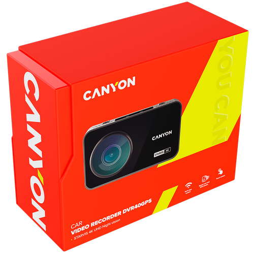 Canyon RoadRunner CDVR-40GPS, 3.0'' IPS(640x360), touchscreen, UHD 4K 3840x2160@30fps, WQHD 2.5K 2560x1440@60fps, NTK96670, 8 MP CMOS Sony Starvis IMX415 image sensor, 8 MP cam, 140° Viewing Angle, Wi-Fi, GPS, Video camera database, USB-C, slika 11