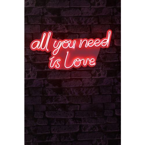 Wallity Ukrasna plastična LED rasvjeta, All You Need is Love - Red slika 2