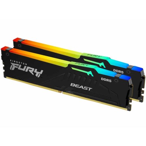 Kingston 32GB(2x16GB)/DIMM/DDR5/6800MHz/CL34/FURY RAM Memorija Beast RGB XMP slika 1