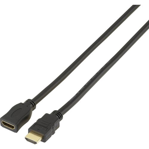 SpeaKa Professional HDMI produžetak HDMI A utikač, HDMI A utičnica 2.00 m crna SP-7870532 audio povratni kanal (arc), pozlaćeni kontakti HDMI kabel slika 5