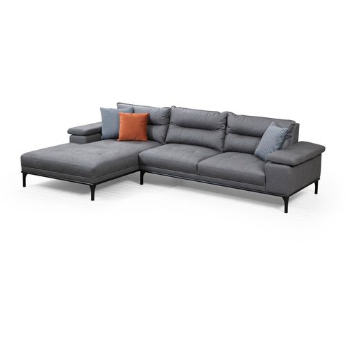 Atelier Del Sofa Kutna garnitura, Sivo, Hollywood Corner Left - Grey slika 11