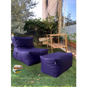 XXL Sedir - Set od ljubičastih bean bagova (2 komada)