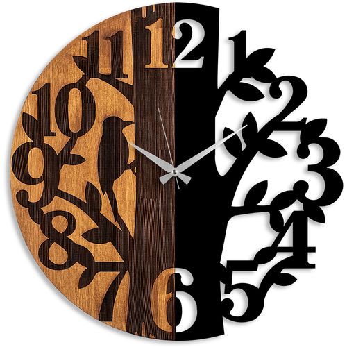 Wallity Wooden Clock - 71 Walnut
Black Decorative Wooden Wall Clock slika 5