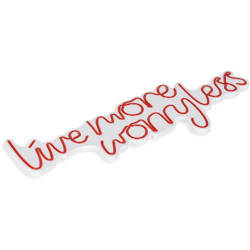 Live More Worry Less - Red Red Decorative Plastic Led Lighting slika 6