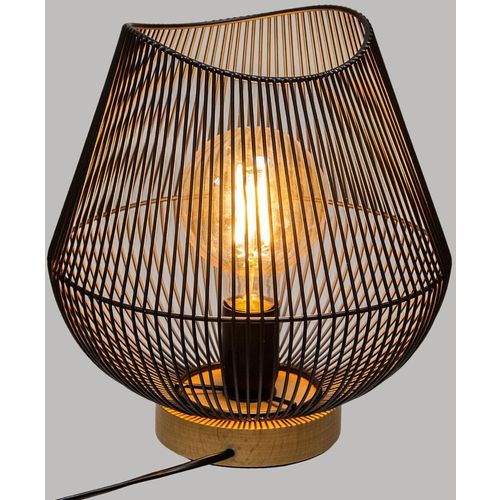 Atmosphera lampa 26x28cm metal/drvo crna slika 3