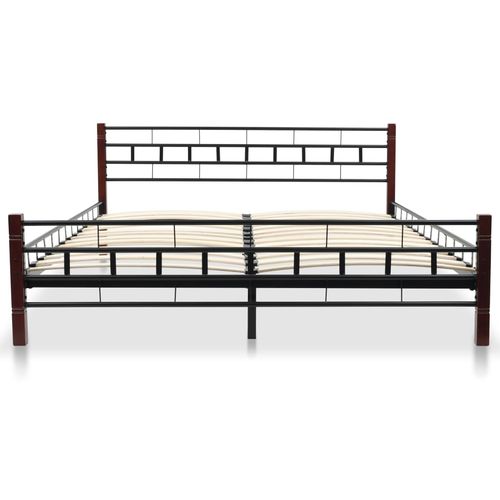 275648 Bed with Memory Foam Mattress Black Metal 160x200 cm(246736+241075) slika 37