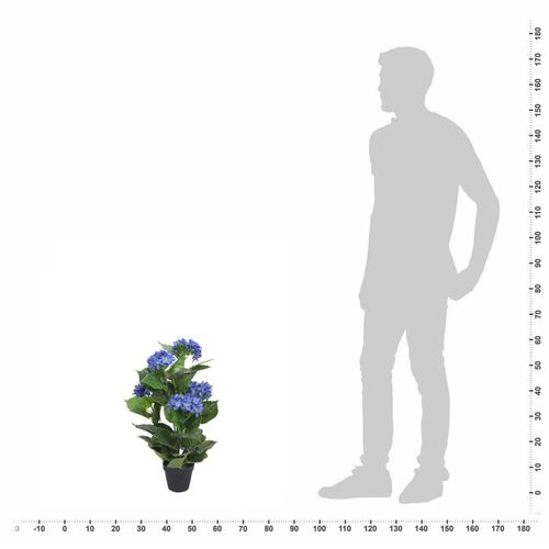 Umjetna Hortenzija s Posudom 60 cm Plava slika 14