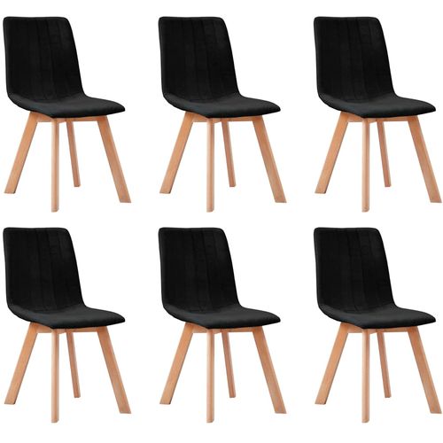 Blagovaonske stolice od tkanine 6 kom crne slika 17