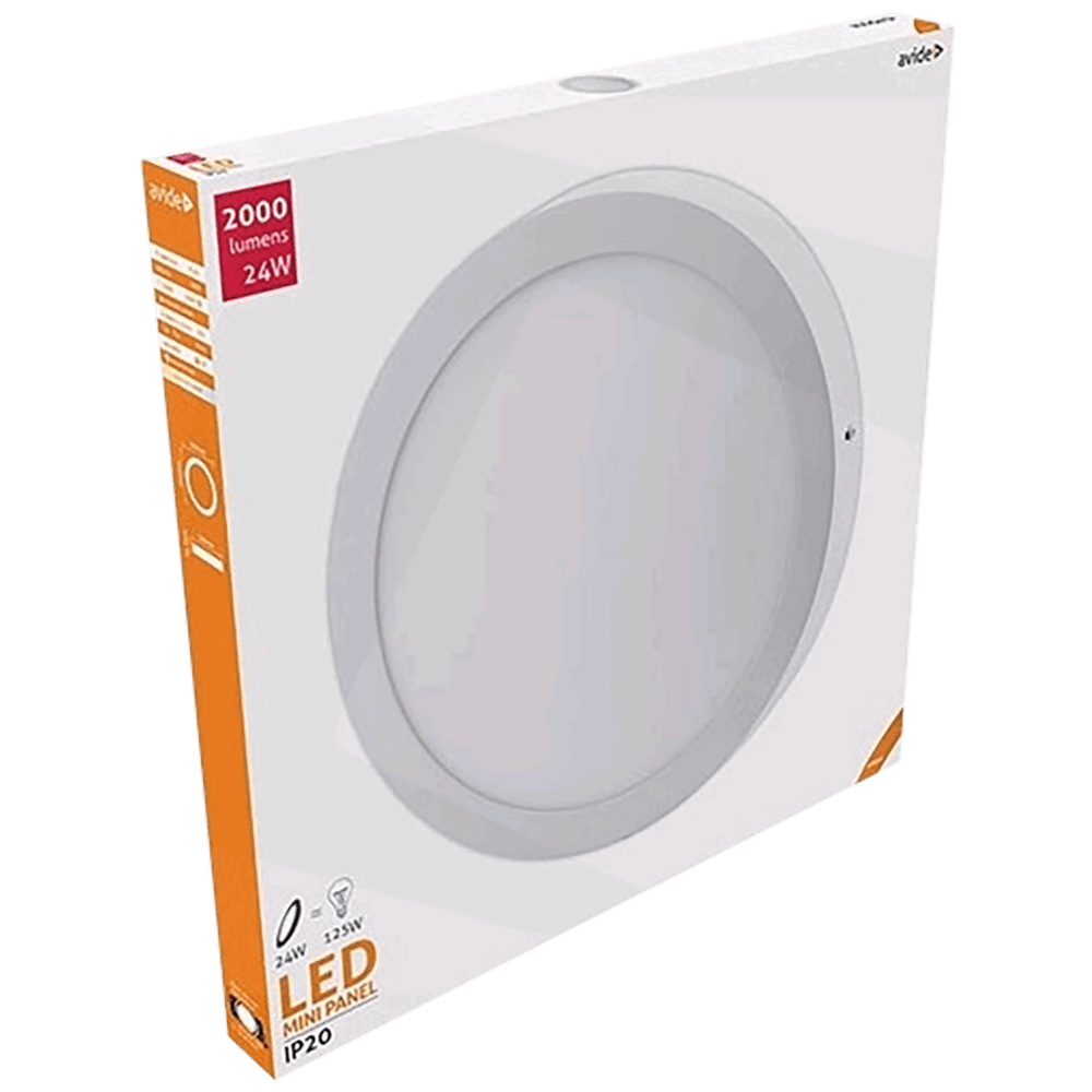 Avide Plafonjera LED, 24W, 2000 lm, 4000K, IP20 - ACSMNW-R-24W-ALU slika 2