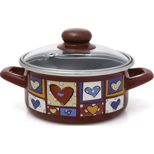 Metalac Šerpa Happy Hearts, plitka sa staklenim poklopcem 22 cm / 2.8 l slika 1