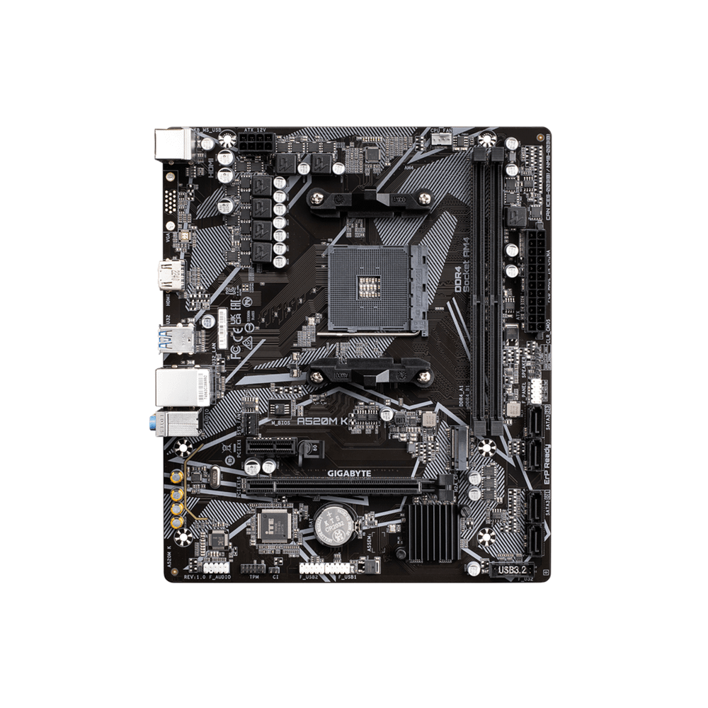 Gigabyte MB [A520M K V2 G10]AM4; 2xDDR4;M.2; 4xSATA; 6xUSBVGA, HDMI; mATX; slika 3