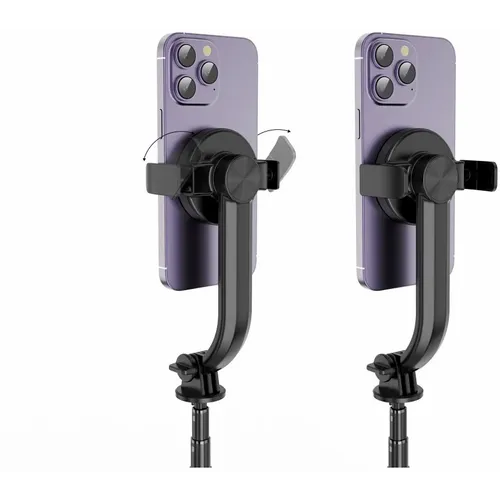 Selfie set / držač s bluetooth daljinskim upravljačem i stativom kompatibilan s MagSafe SSTR-C09 crni slika 5