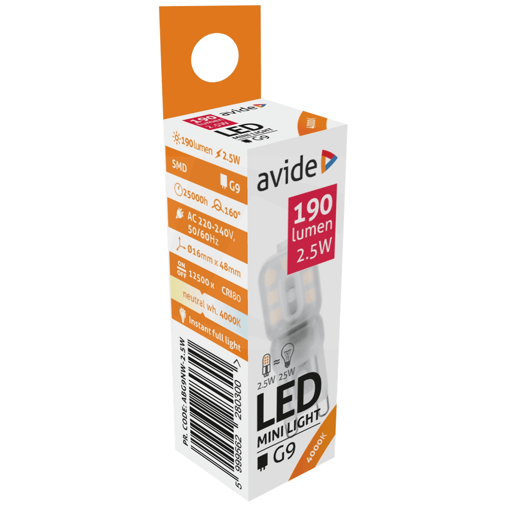 Avide Sijalica, G9, LED 2.5W, 4000K, 230V AC, bijela svjetlost - ABG9NW-2.5W slika 2
