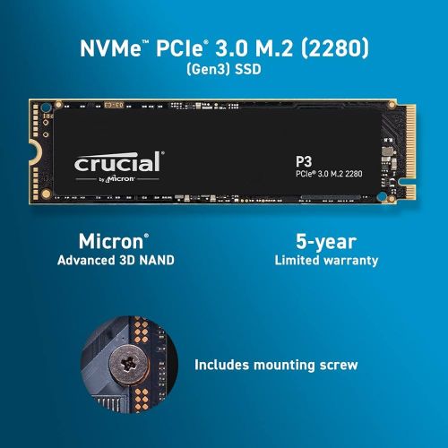 Crucial P3 Plus 4TB NVMe PCIe M.2 SSD slika 2