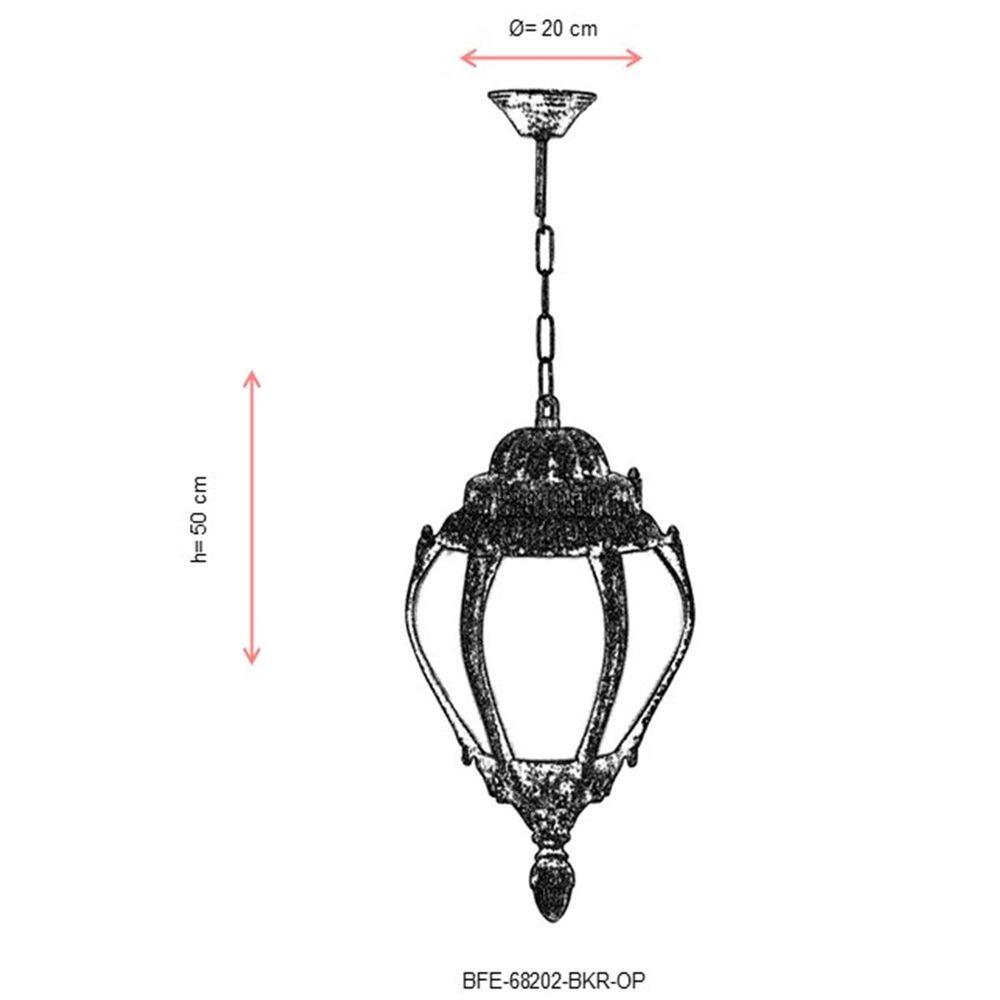 Vanjski Luster BFE-68202-BKR-OP u Braon Boji slika 3