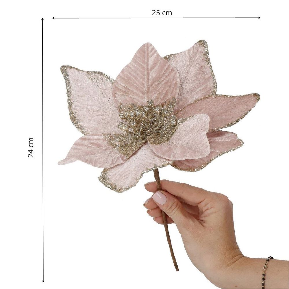 Ca1234 božićni ukrasi s božićnom zvijezdicom 25 cm slika 1