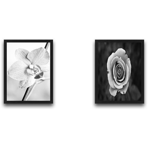 Wallity Uokvirena slika (2 komada), Grey Flower Set slika 2