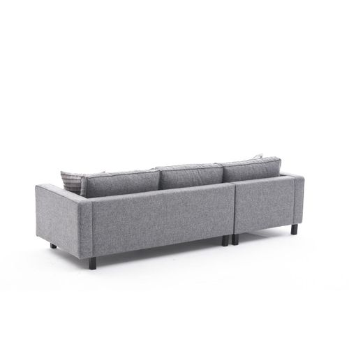 Atelier Del Sofa Kutna garnitura, Sivo, Kale Linen Left - Grey slika 6