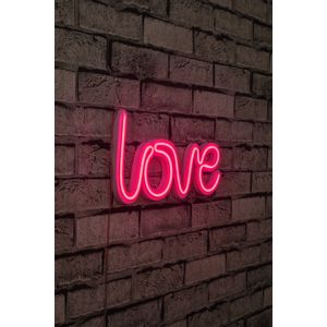 Wallity Ukrasna plastična LED rasvjeta, Love - Pink