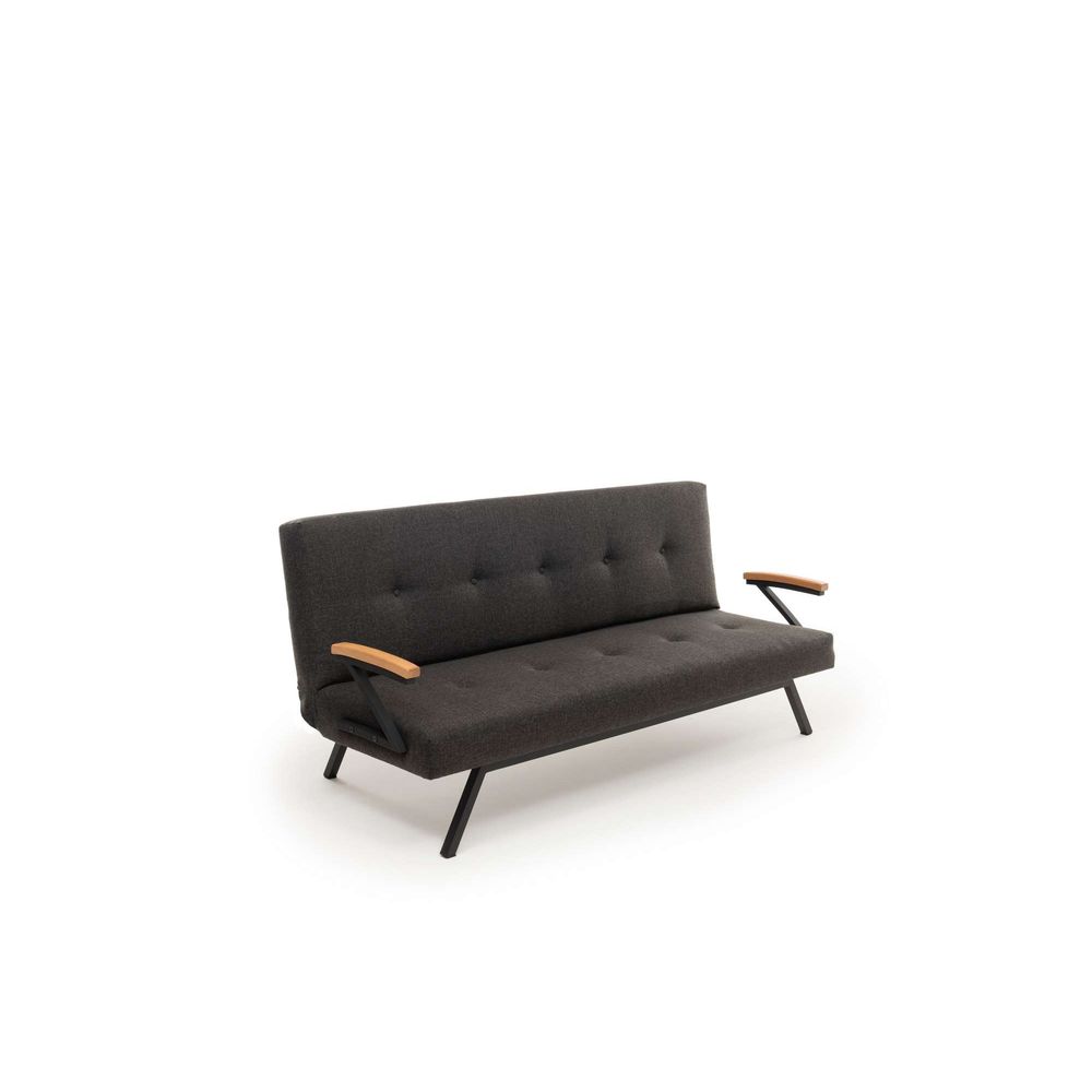 Sofa na razvlačenje Zven - Tamno siva slika 8