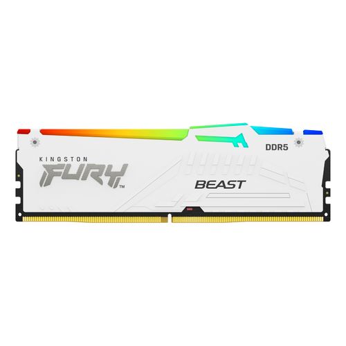 KINGSTON DIMM DDR5 32GB 6000MT/s KF560C40BWA-32 Fury Beast White RGB XMP slika 1