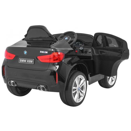 Licencirani auto na akumulator BMW  X6M - crni/lakirani slika 10