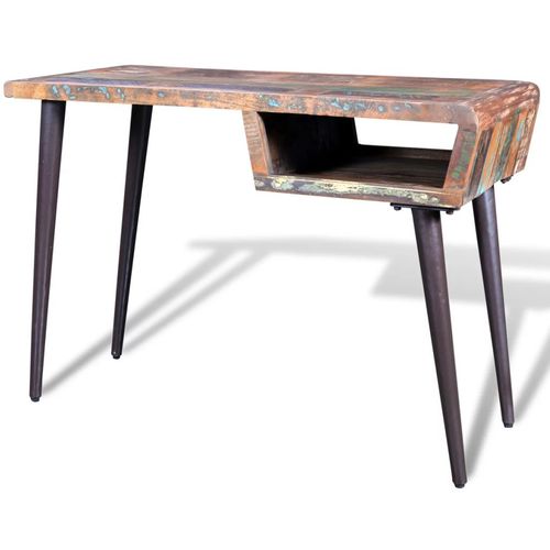 Radni stol od obnovljenog drva sa željeznim nogama slika 29