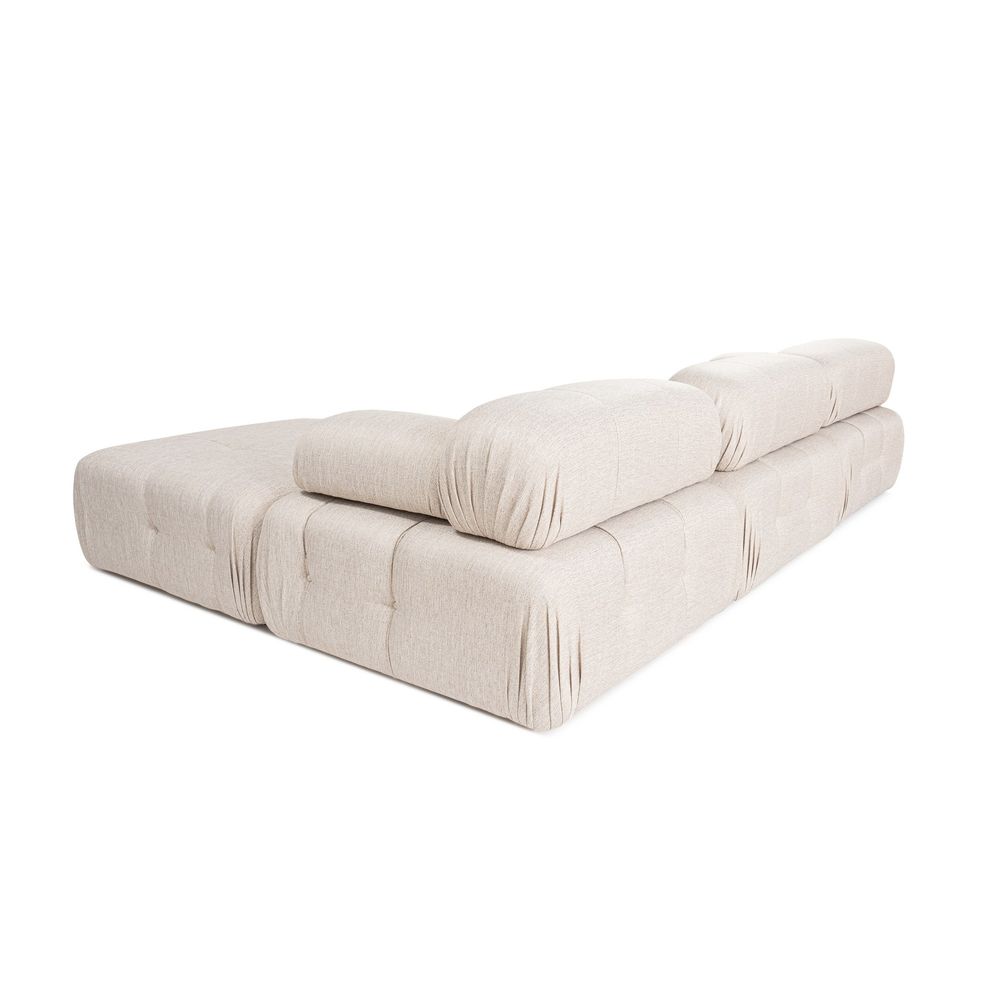 Doblo 3 Sjedala sa Pouffom (L1-O1-1R-Pouffe) - Svijetlosmeđi Kutni Sofe slika 8