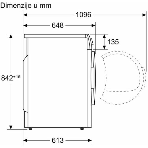 Bosch WQG24500BY Serija 6 Mašina za sušenje veša sa toplotnom pumpom 9 kg slika 9